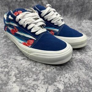 Vans OG Old Skool LX in the "Snake Eyes - True Blue" colorway. Vault Collection